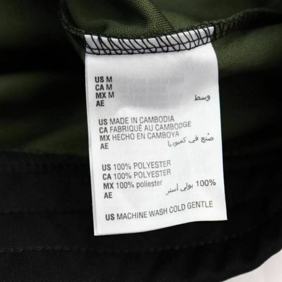 Ideology Mens Track Jacket Native Green Black Colorblock Zip Up Pockets M New - Picture 7 of 7